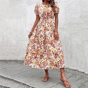 SHEIN Multicolor Floral Maxi Dress
